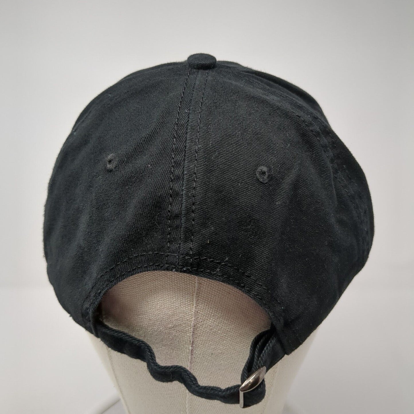 Velocity Slideback Hat Black One Size Adjustable Embroidered 6 Panel Cotton