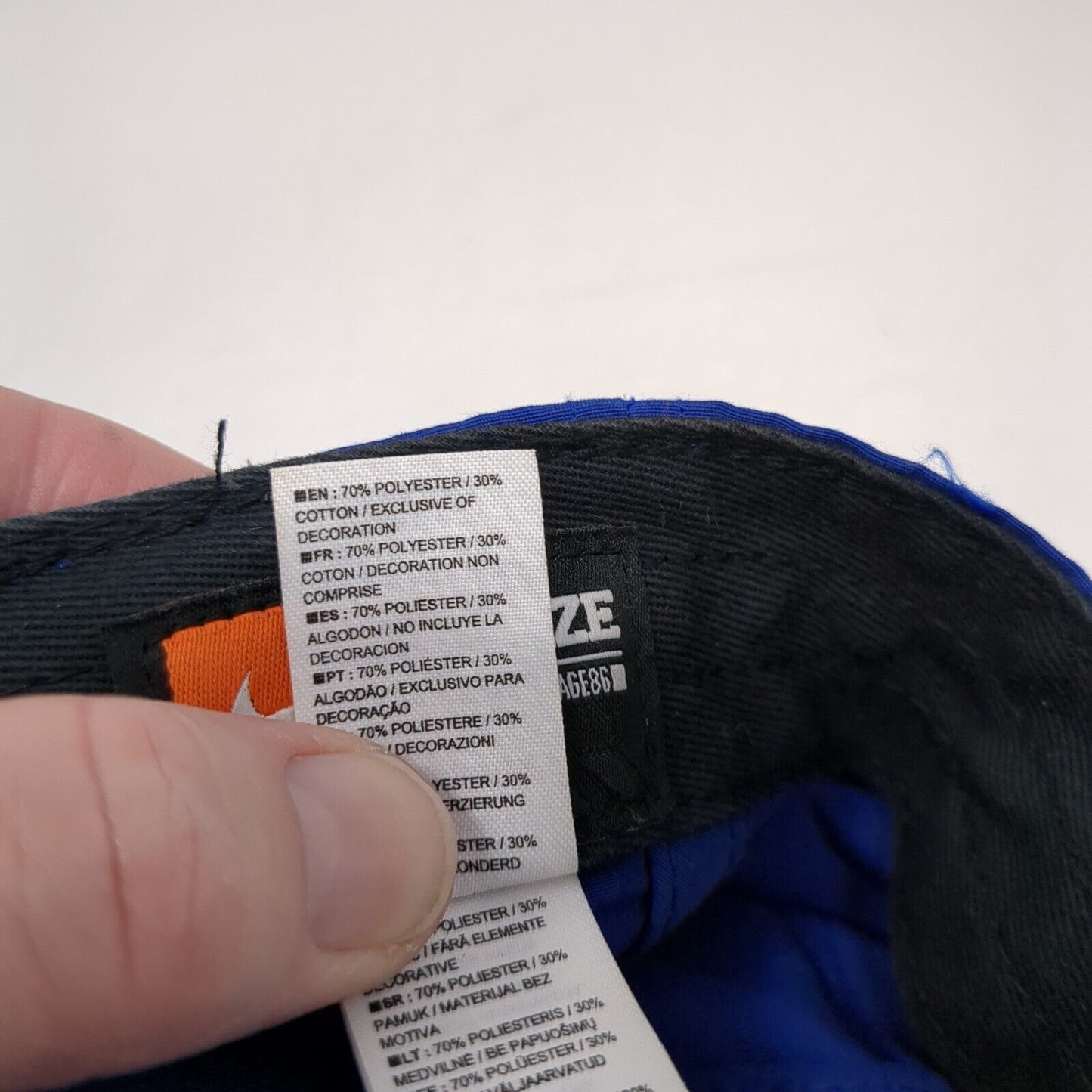 Nike Swoosh Strapback Hat Blue One Size Adjustable Solid Heritage86