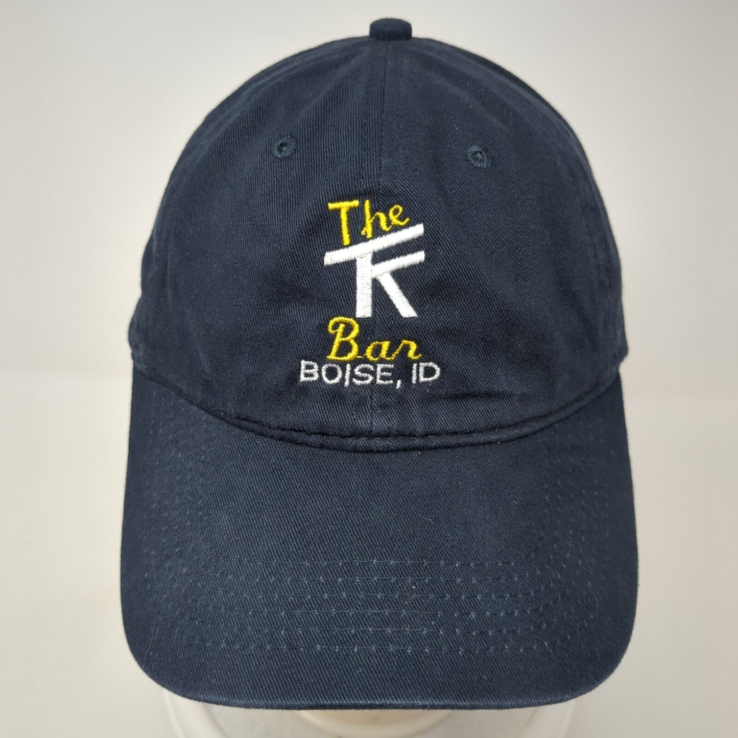 The Bar Boise ID Strapback Hat Blue One Size Adjustable Pacific Headwear