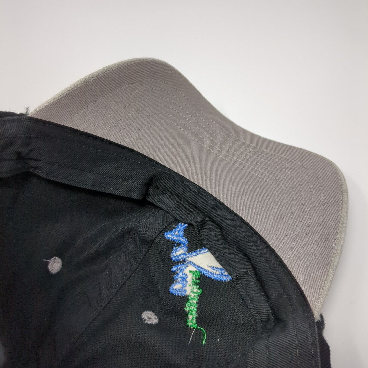 Aqua Irrigation Slideback Hat Black OSFA Embroidered Colorblock Unique