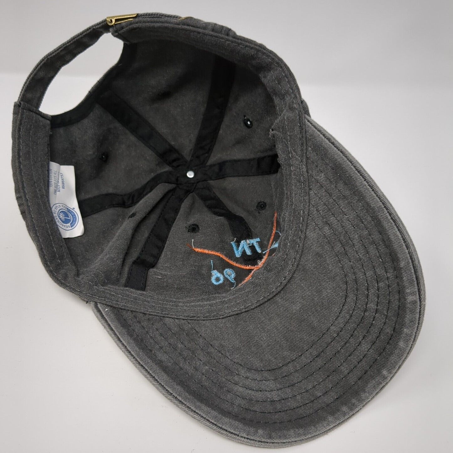 TN 1796 Slideback Hat Gray One Size Adjustable Embroidered 6 Panel