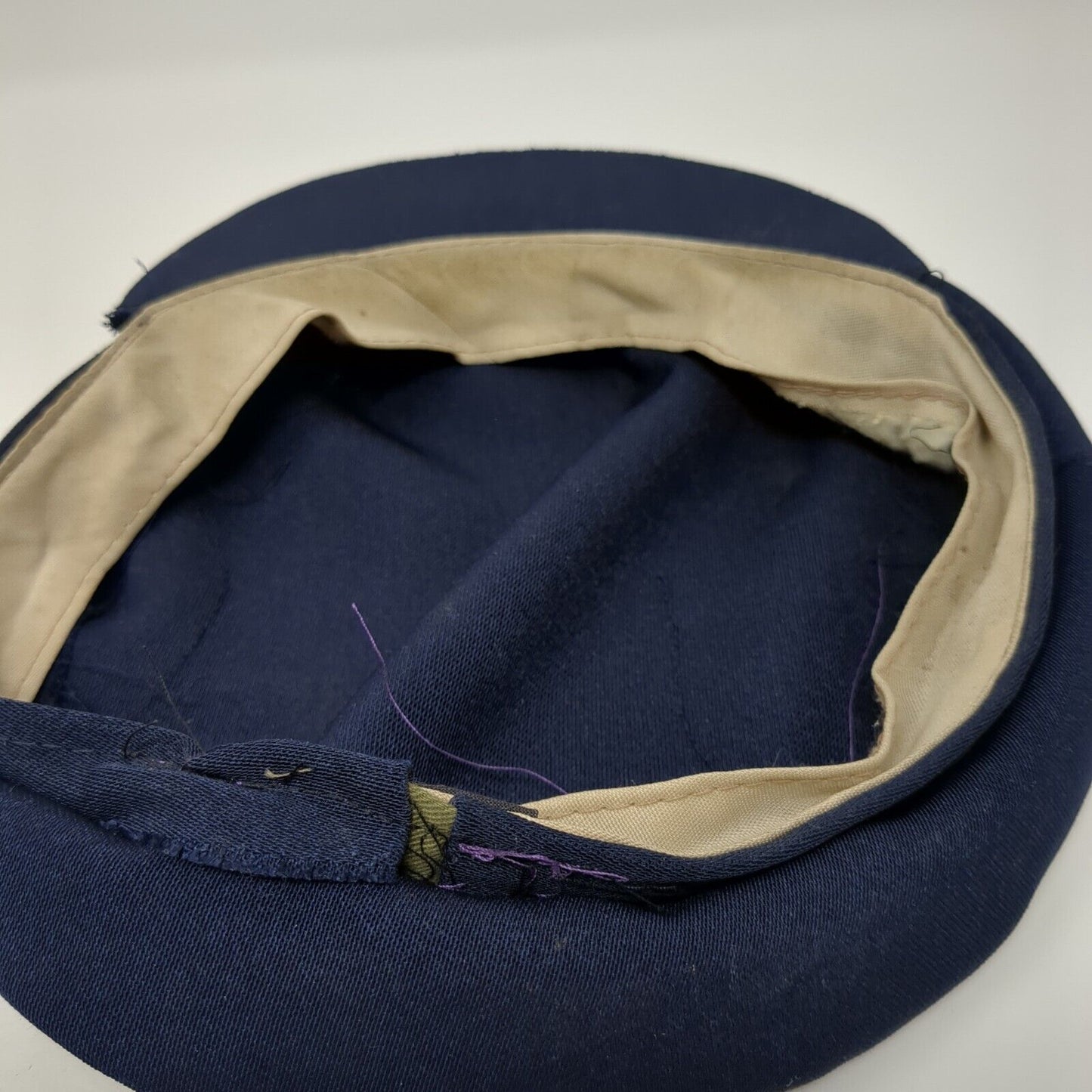 Unbranded Fitted Newsboy Pressboy Cap Hat Blue One Size Solid Blank