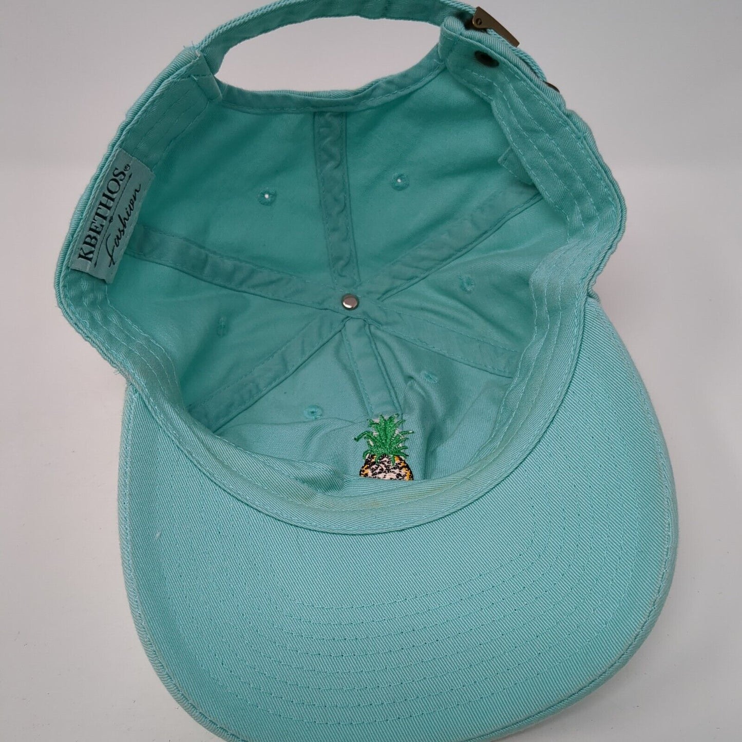 Pineapple Slideback Hat Blue One Size Adjustable KB ETHOS Fashion