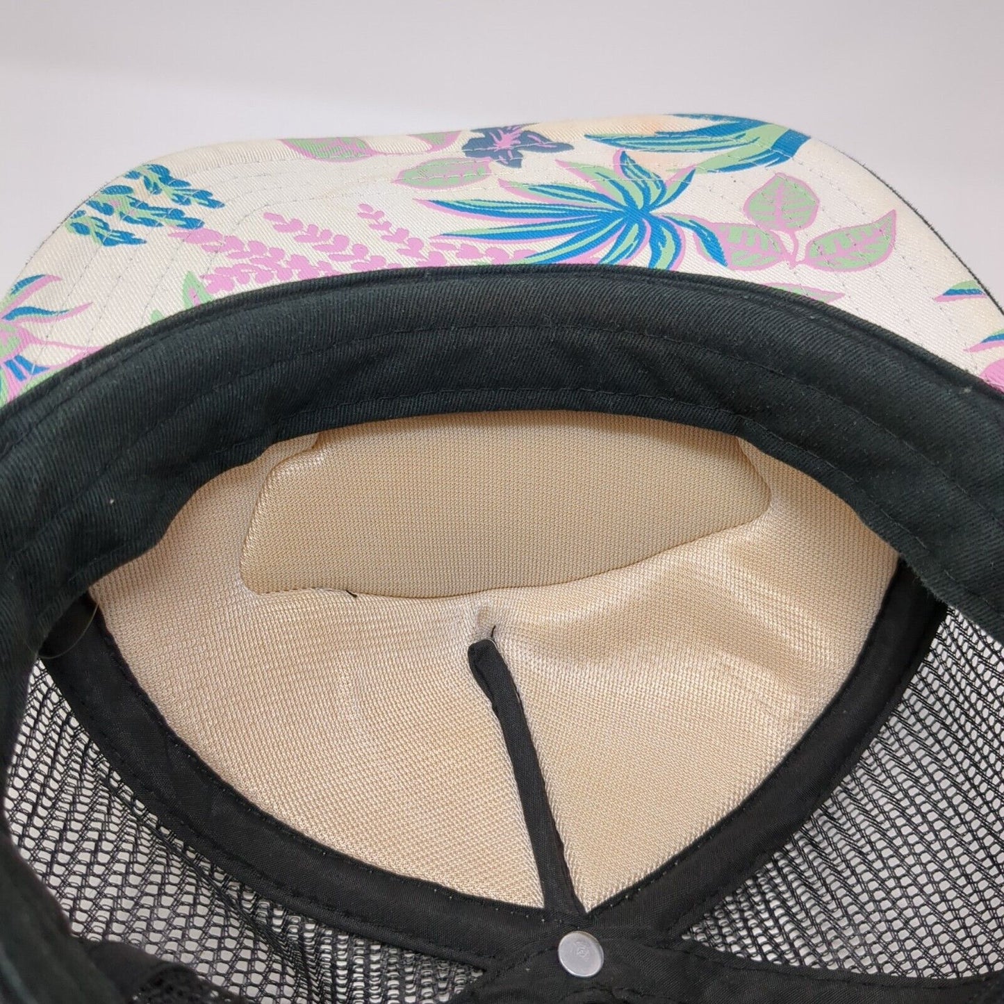 Vans Off The Wall Snapback Trucker Hat Multi One Size Mesh Back Floral