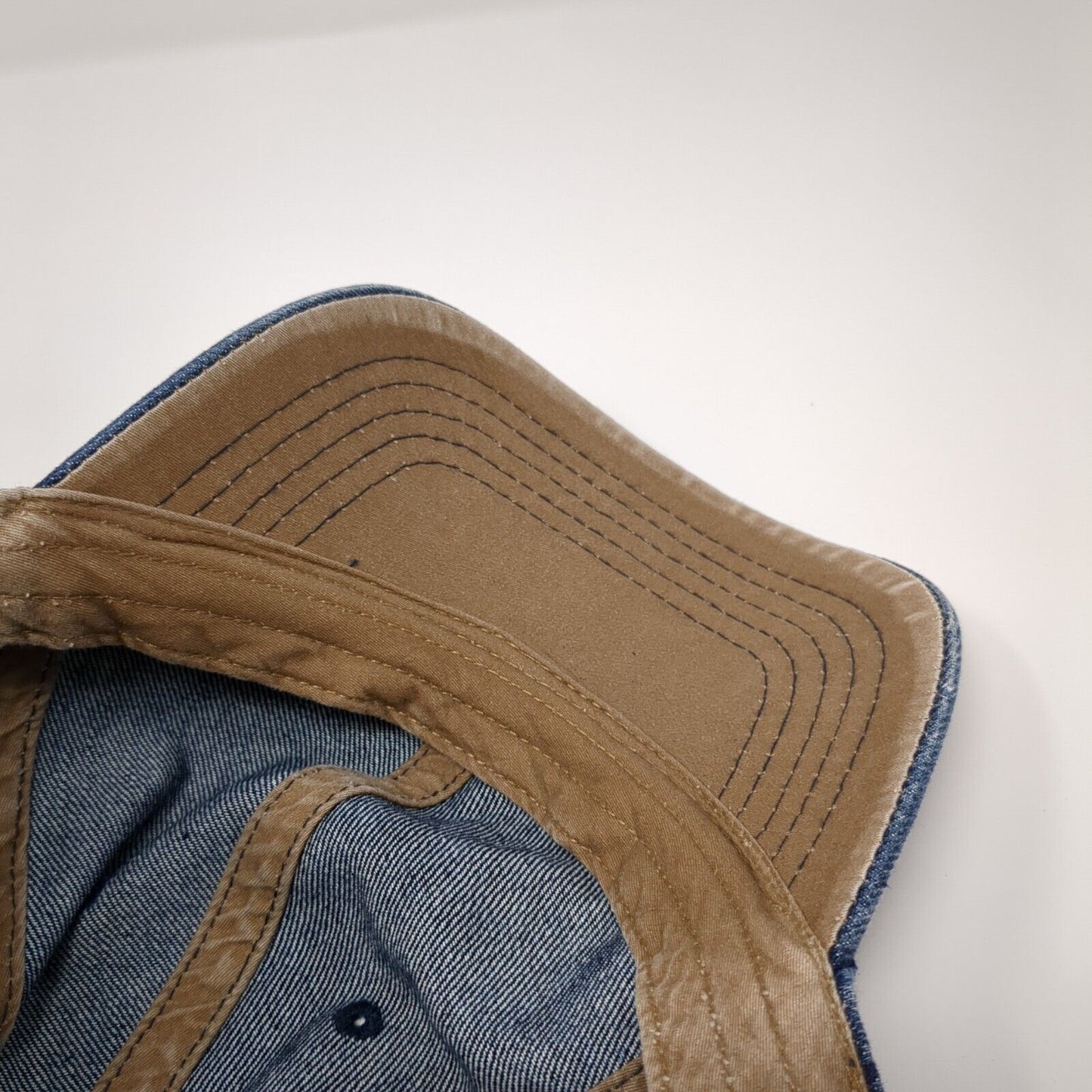 Unbranded Slideback Hat Blue One Size Adjustable Denim Vented Holes Blank