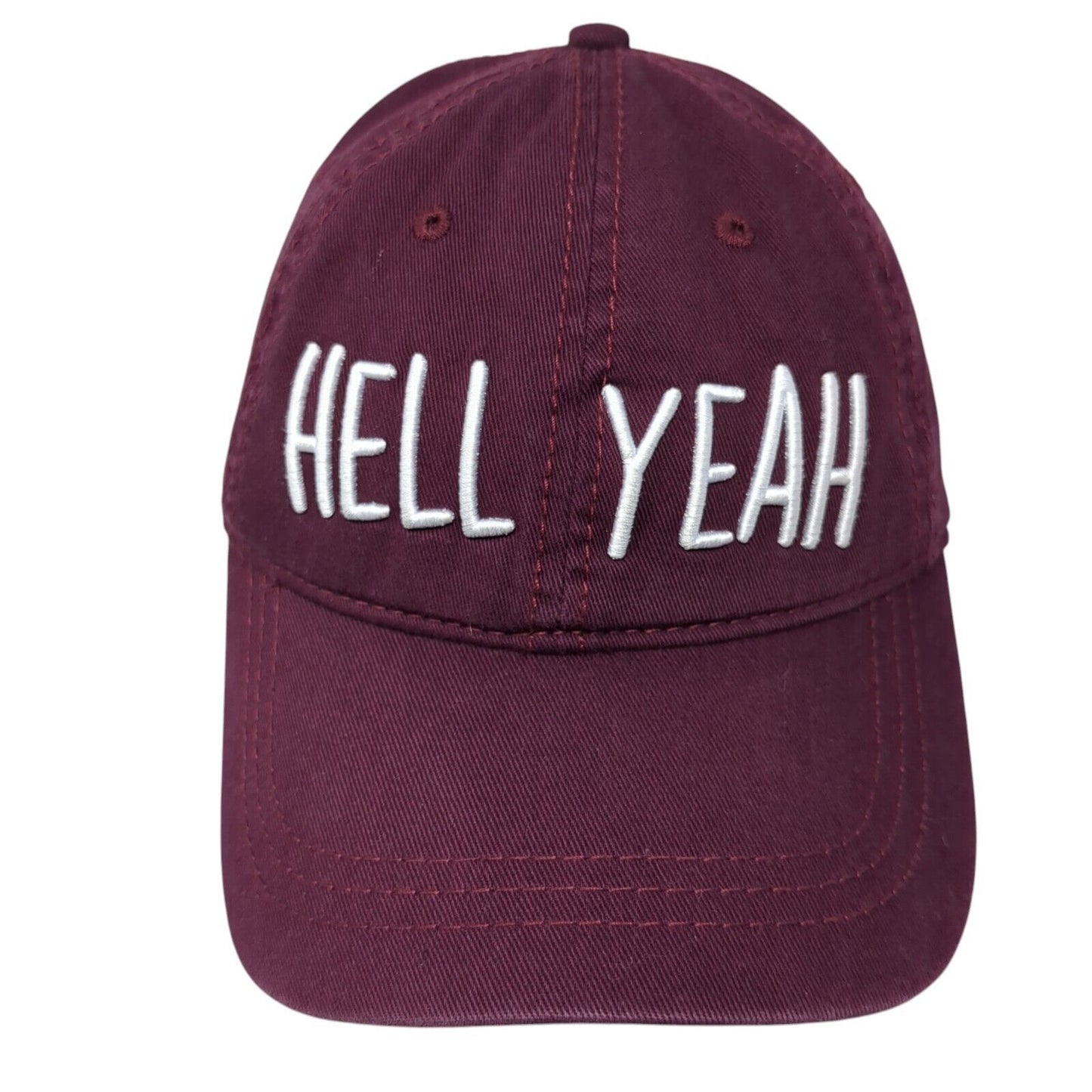 Hell Yeah Slideback Hat Red OS Adjustable Embroidered American Eagle Outfitters