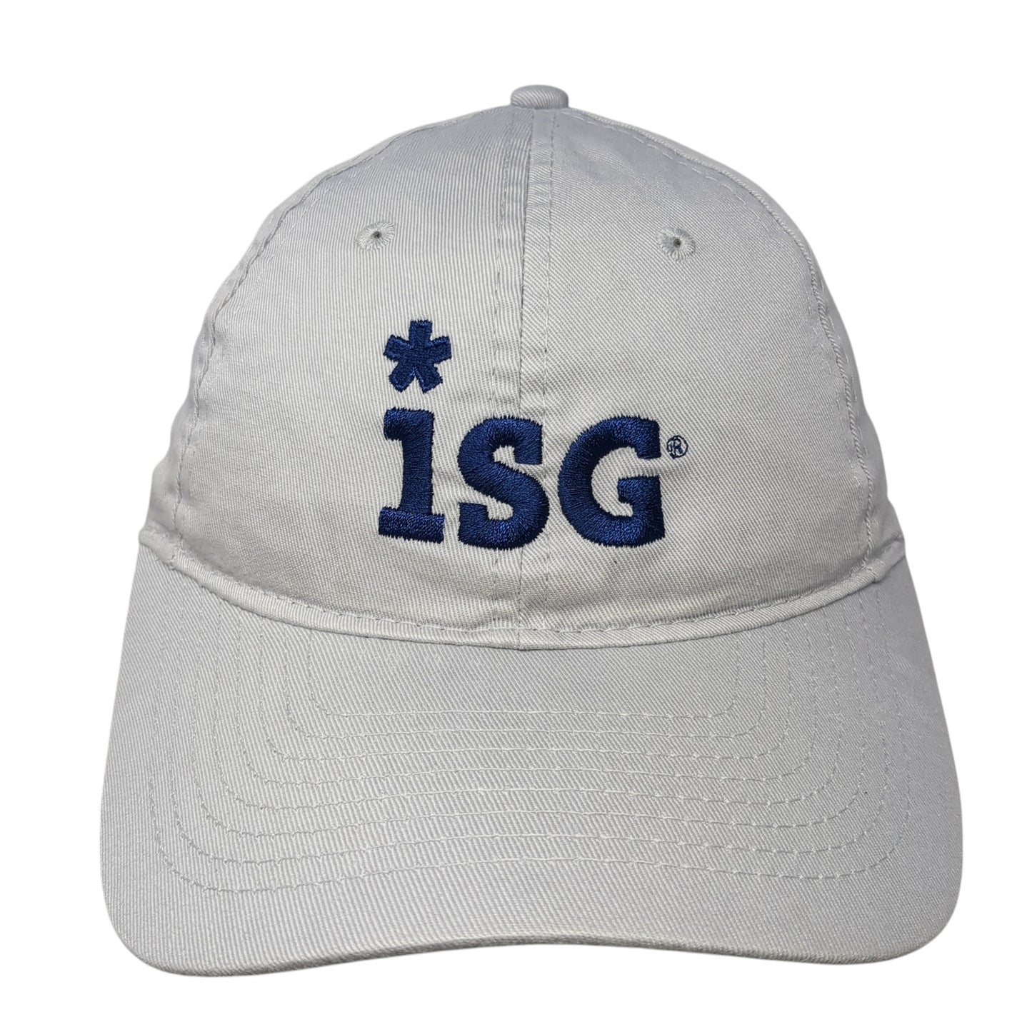 ISG Strapback Baseball Cap Gray One Size Adjustable Embroidered Port & Company