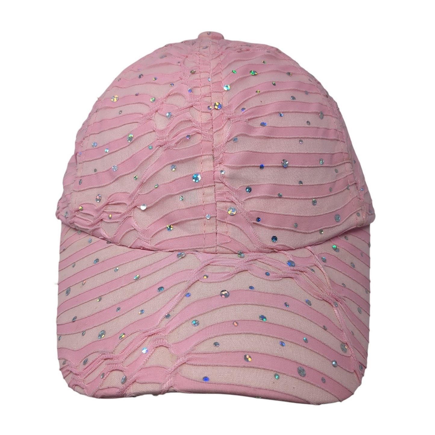 Rhinestone Bling Strapback Hat Pink One Size Adjustable Something Special