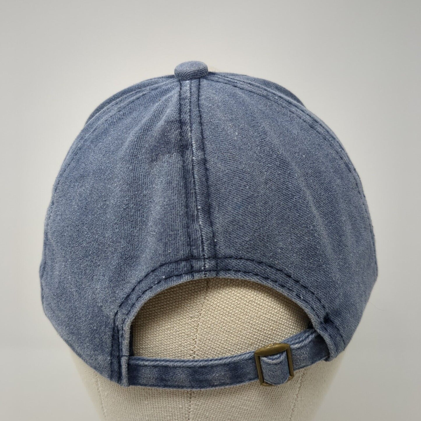 Lacrosse Slideback Hat Blue One Size Adjustable 6 Panel Distressed Cotton