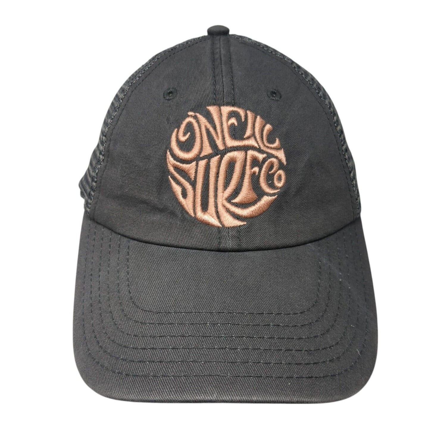 O'Neill Surf Co Slideback Trucker Hat Gray One Size Mesh Back 6 Panel