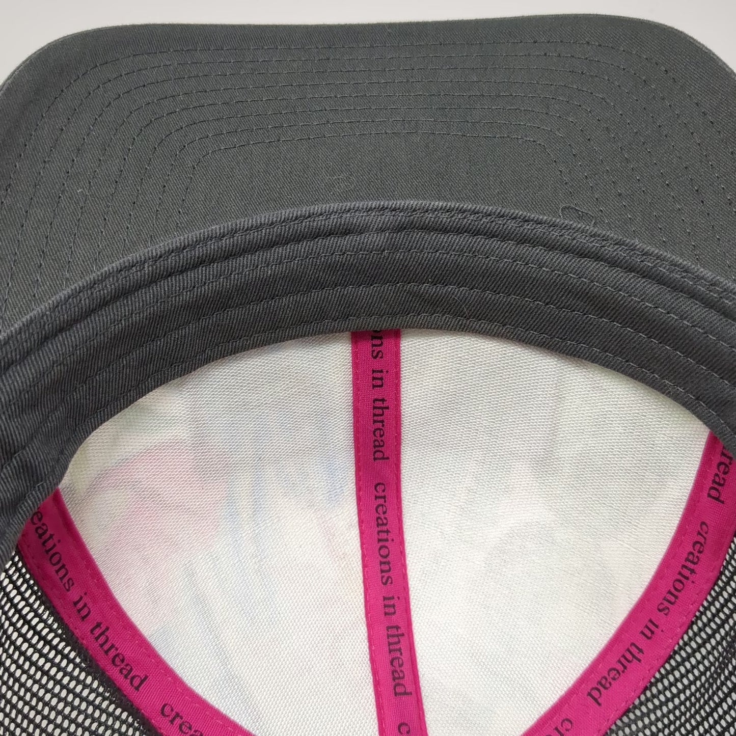 Creations in Thread Trucker Hat Gray One Size Idaho Equine Hospital Floral