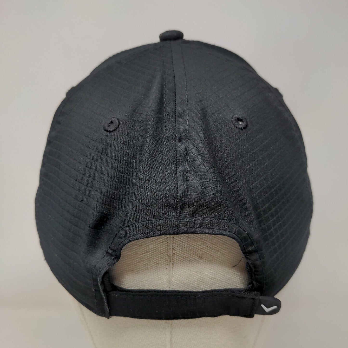 Callaway Strapback Hat Black One Size Adjustable Solid Vent Holes