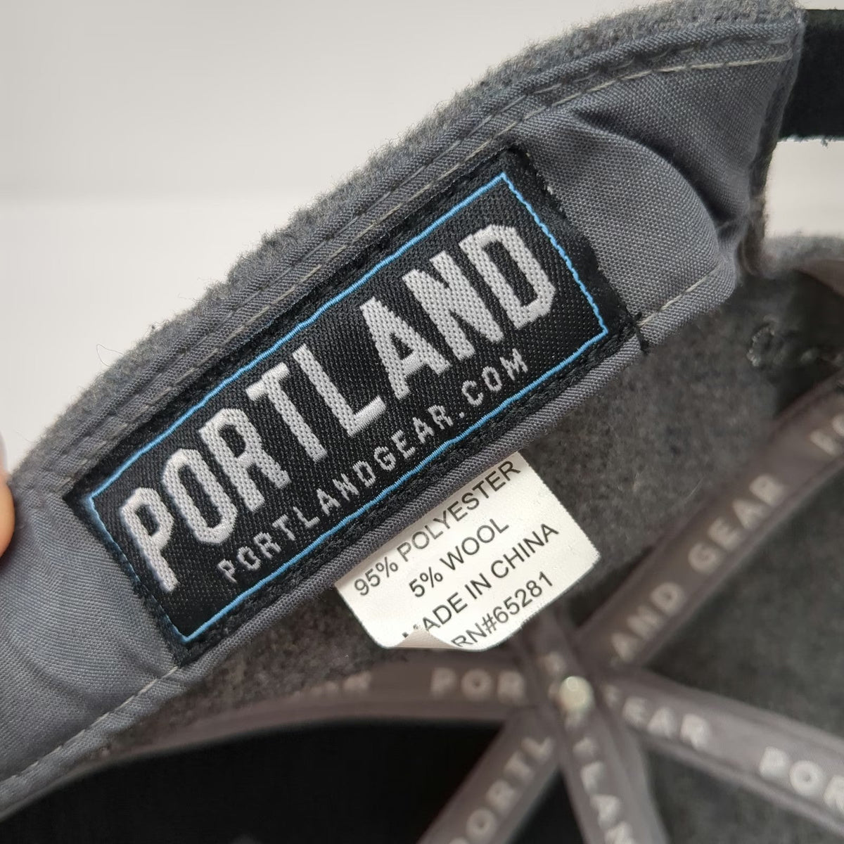 Portland Gear Baseball Cap Gray OSFM Strapback P City of Bridges Wool Blend Hat
