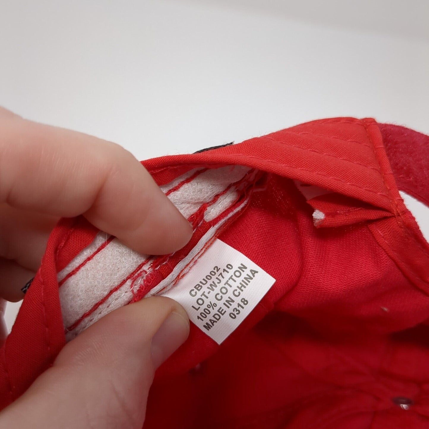 100 Years Strapback Hat Red One Size Adjustable Embroidered Clique