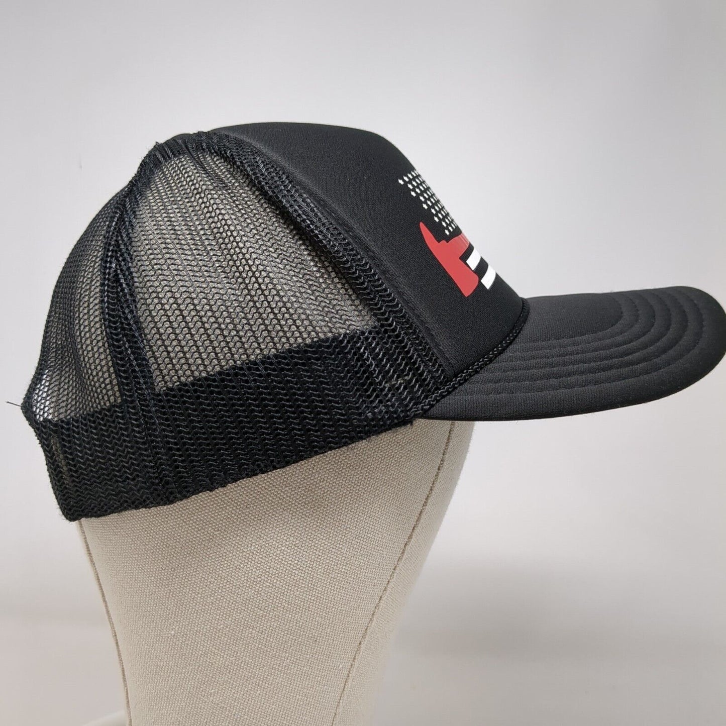 American Flag Snapback Trucker Hat Black OSFA Adjustable Mesh Back Rope Otto