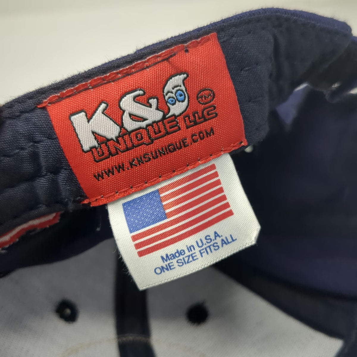 K & S Unique LLC Baseball Cap Blue One Size US Navy Military Flag USA Made Hat