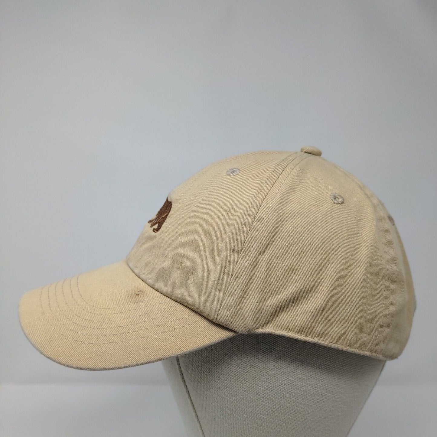 Bear Slideback Hat Tan One Size Adjustable Embroidered Carbon Elements