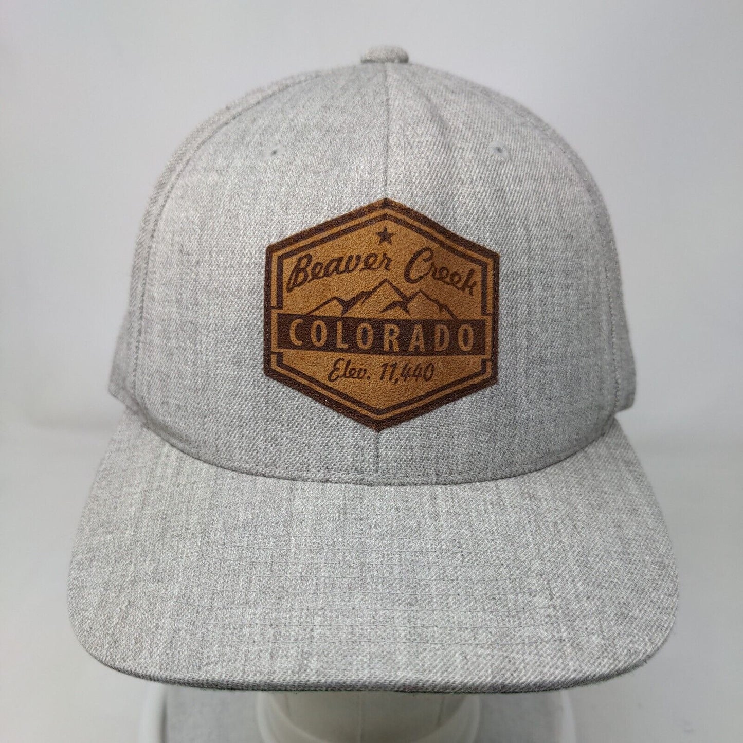 Beaver Creek Colorado Elev. 11,440 Snapback Hat Gray OS The Classics Yupoong