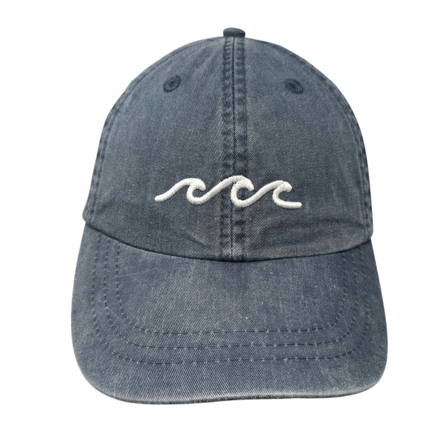Wave Alpha Chi Omega Slideback Hat Blue One Size Leather Strap Adams