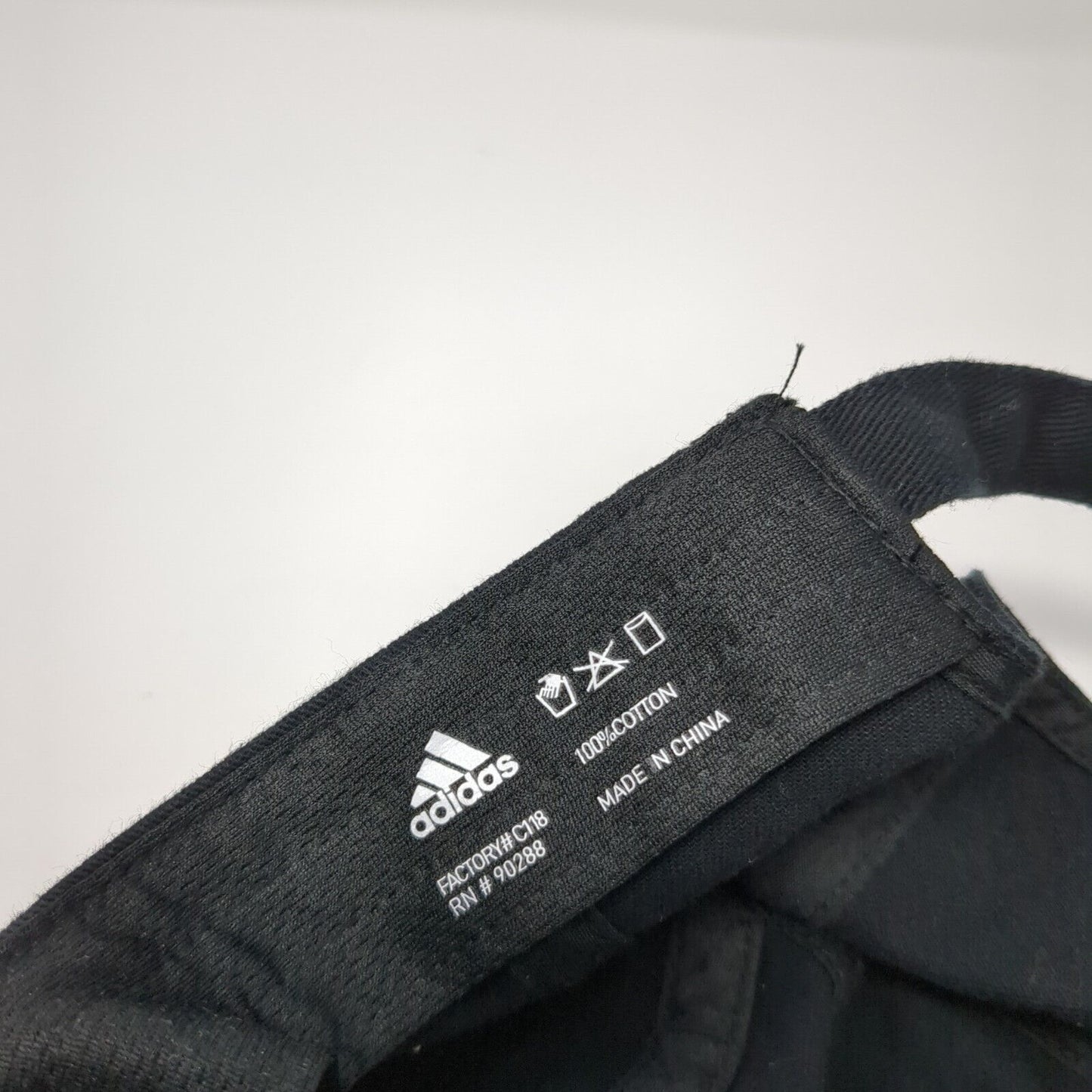 Adidas 3 Stripes Slideback Hat Black One Size Solid Climalite 6 Panel
