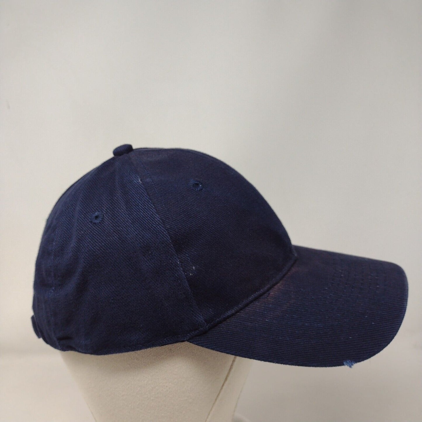 Basic Editions Slideback Hat Blue OSFM Adjustable Solid Blank 6 Panel