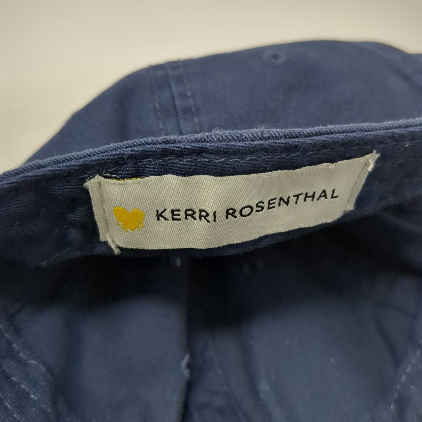 Kerri Rosenthal Baseball Cap Blue One Size Slideback Solid Cotton Twill Hat