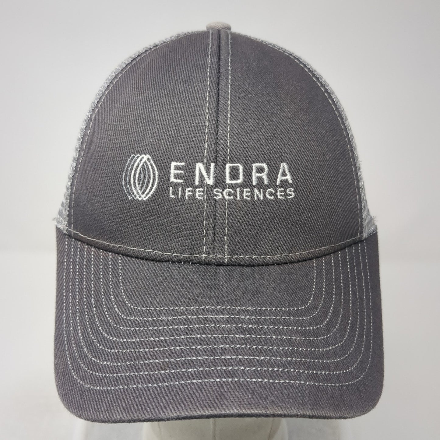ENDRA Life Sciences Strapback Trucker Hat Gray One Size Mesh Back
