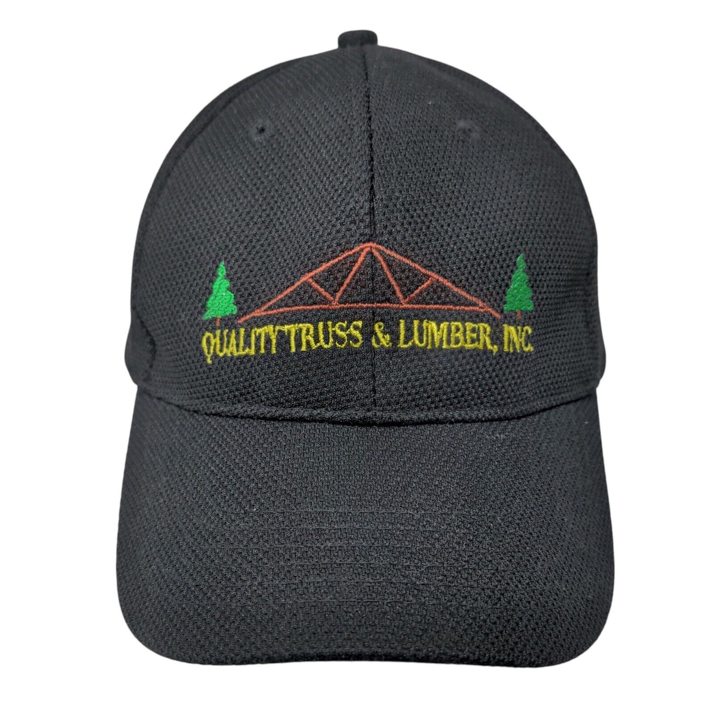 Quality Truss & Lumber Inc Fitted Hat Black OSFA Embroidered 6 Panel Polyester