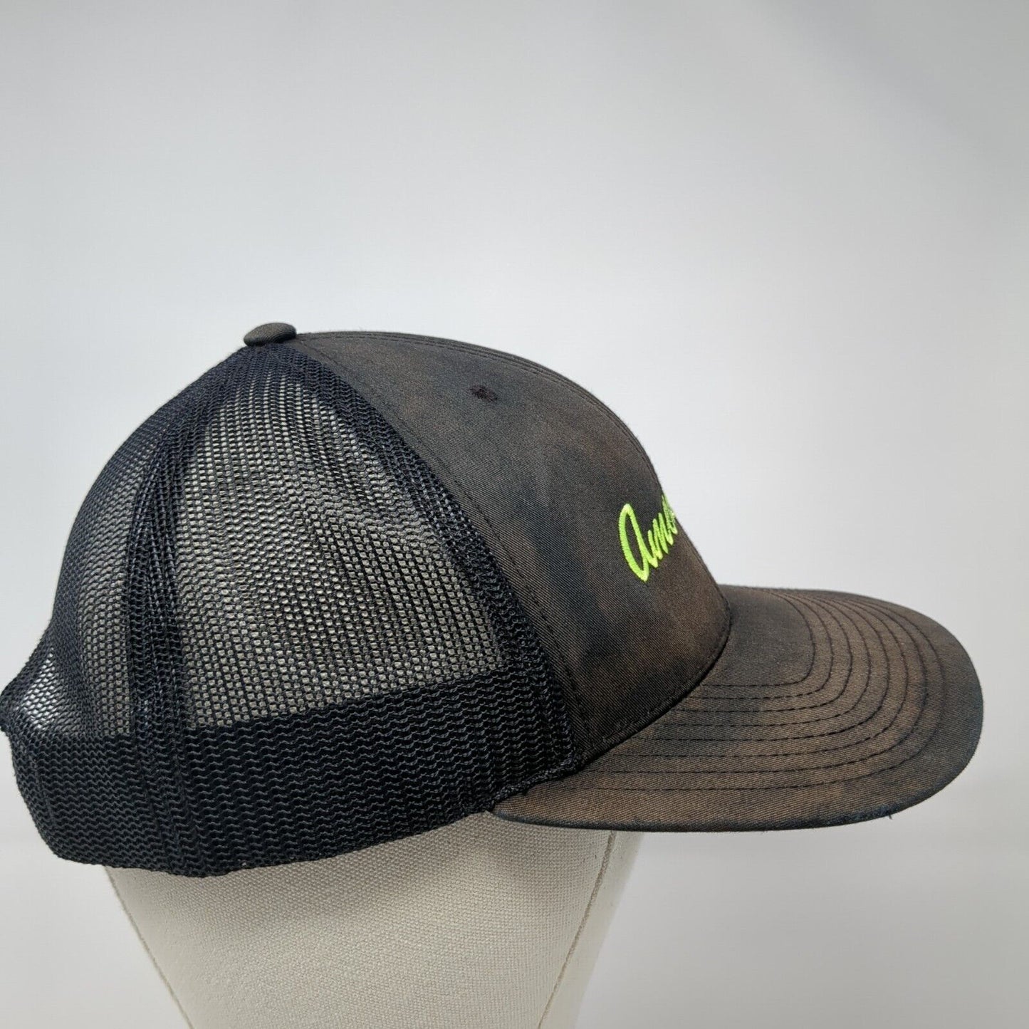 American Snapback Mesh Back Trucker Hat Black One Size Richardson