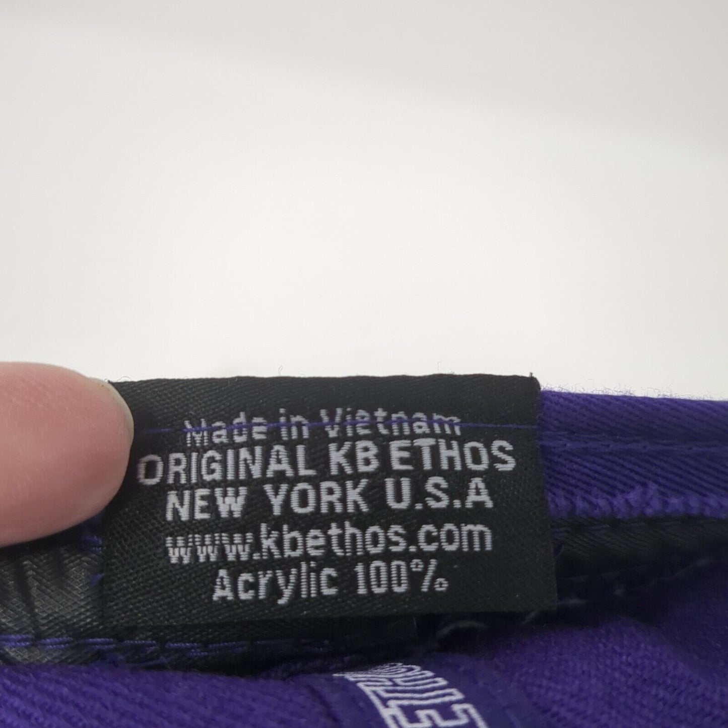 KB ETHOS Fitted Hat Purple 8 Solid Blank 6 Panel Vent Holes Outdoor
