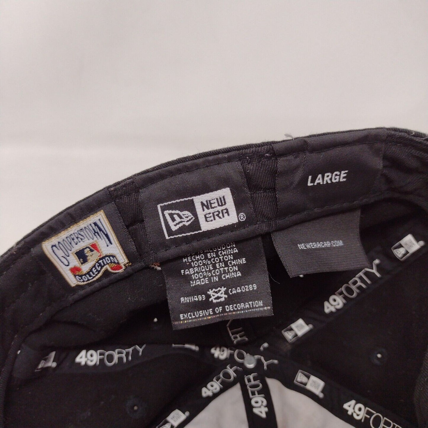 New Era Arizona Diamondbacks Fitted Hat 49Forty Black Size L Embroidered Logo