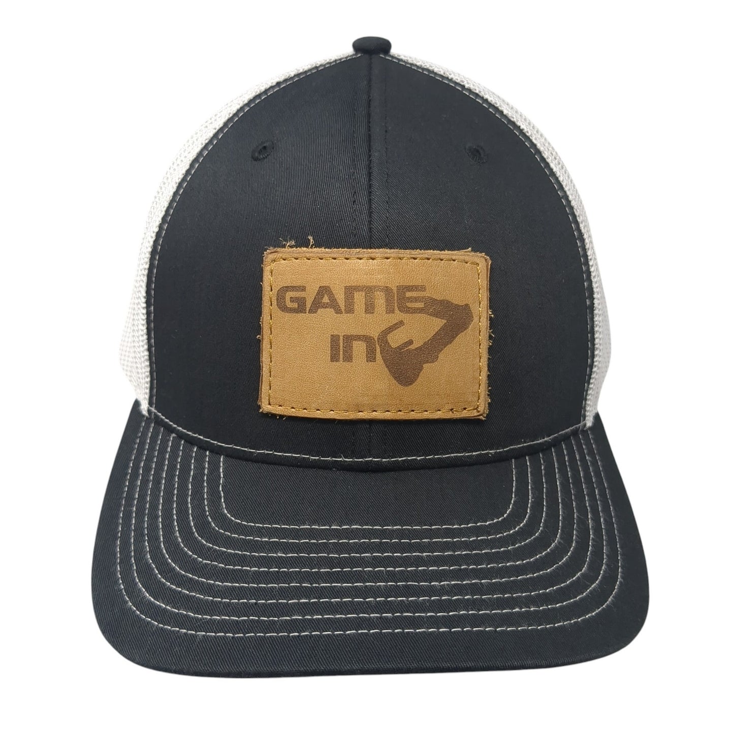 Game In Snapback Trucker Hat Black One Size Adjustable Mesh Back Richardson