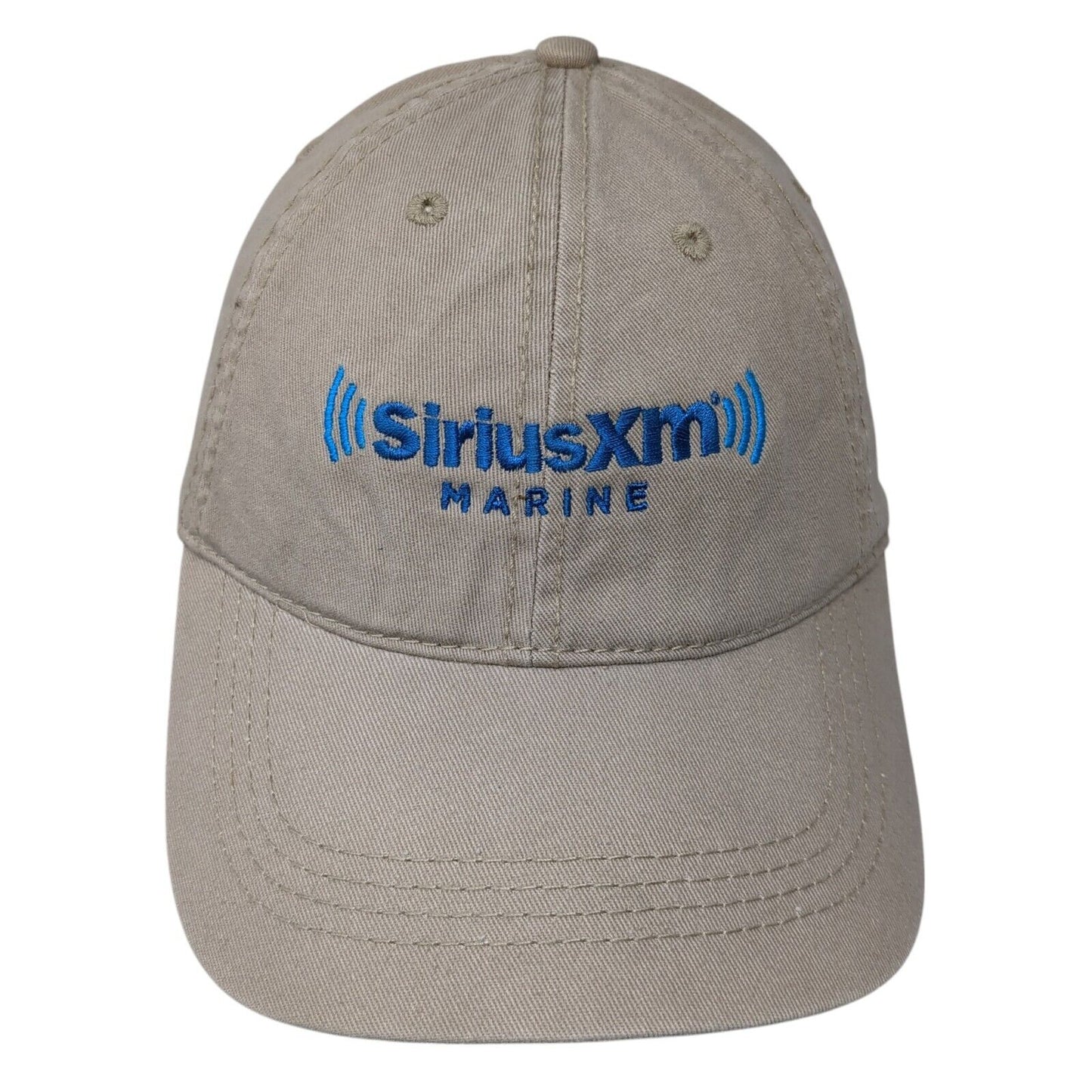 SiriusXM Marine Slideback Hat Tan One Size Embroidered Cap America