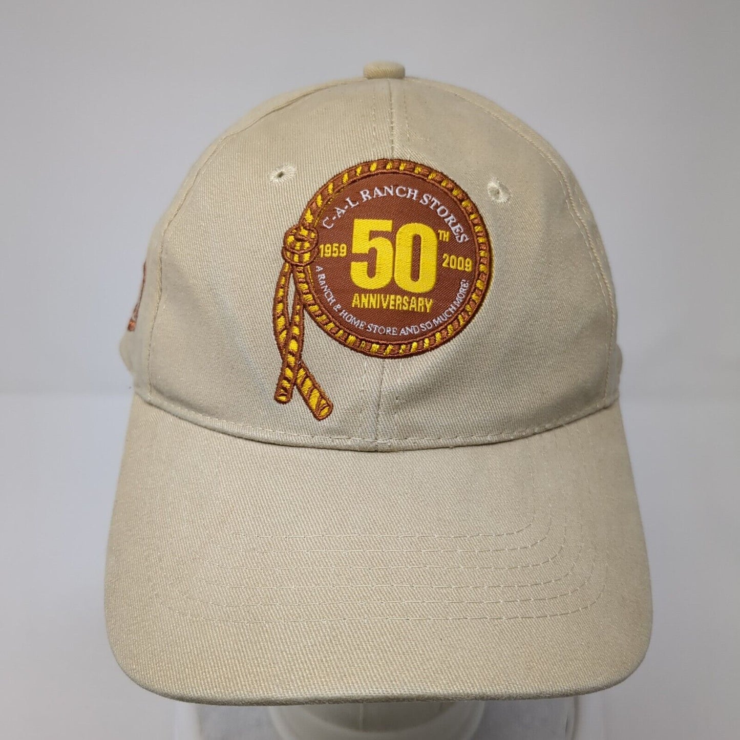 CAL Ranch Stores 50th Anniversary Georgia Boot Slideback Hat Tan OS Adjustable