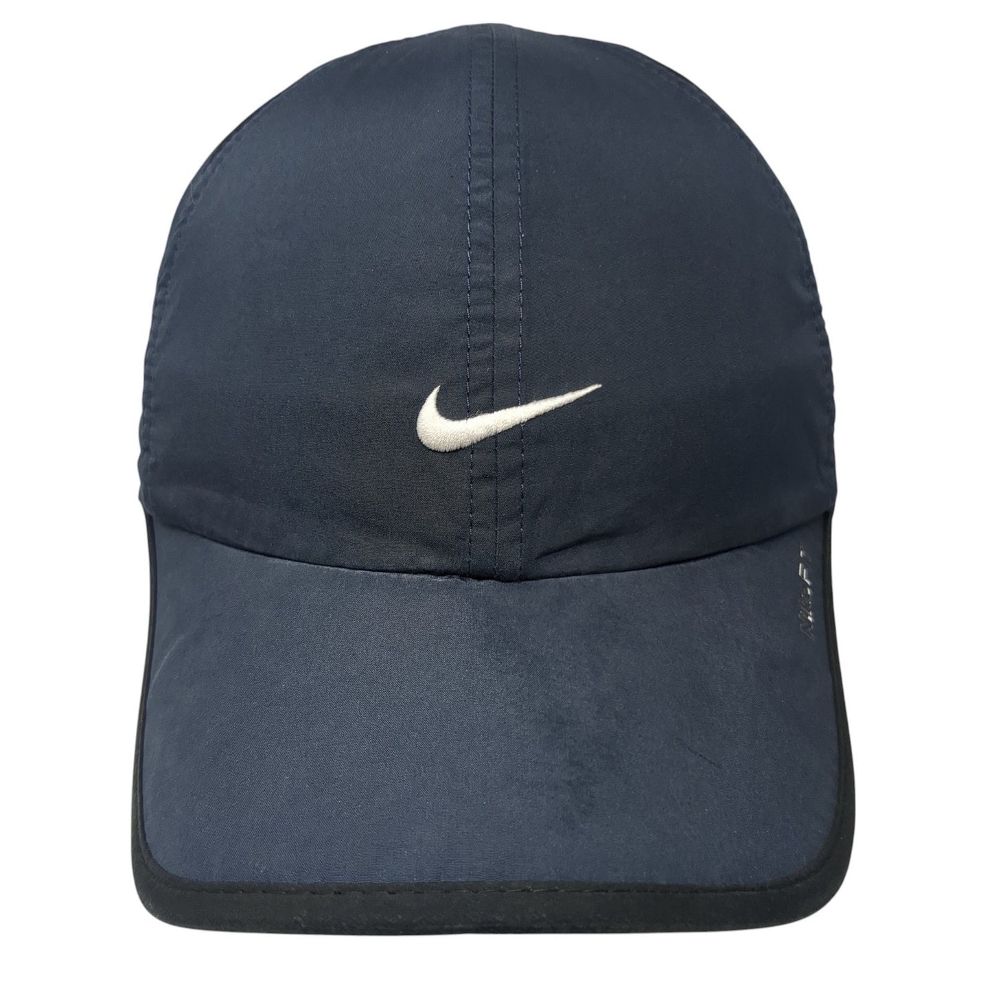 Nike Fit Swoosh Strapback Hat Blue One Size Adjustable Embroidered Logo