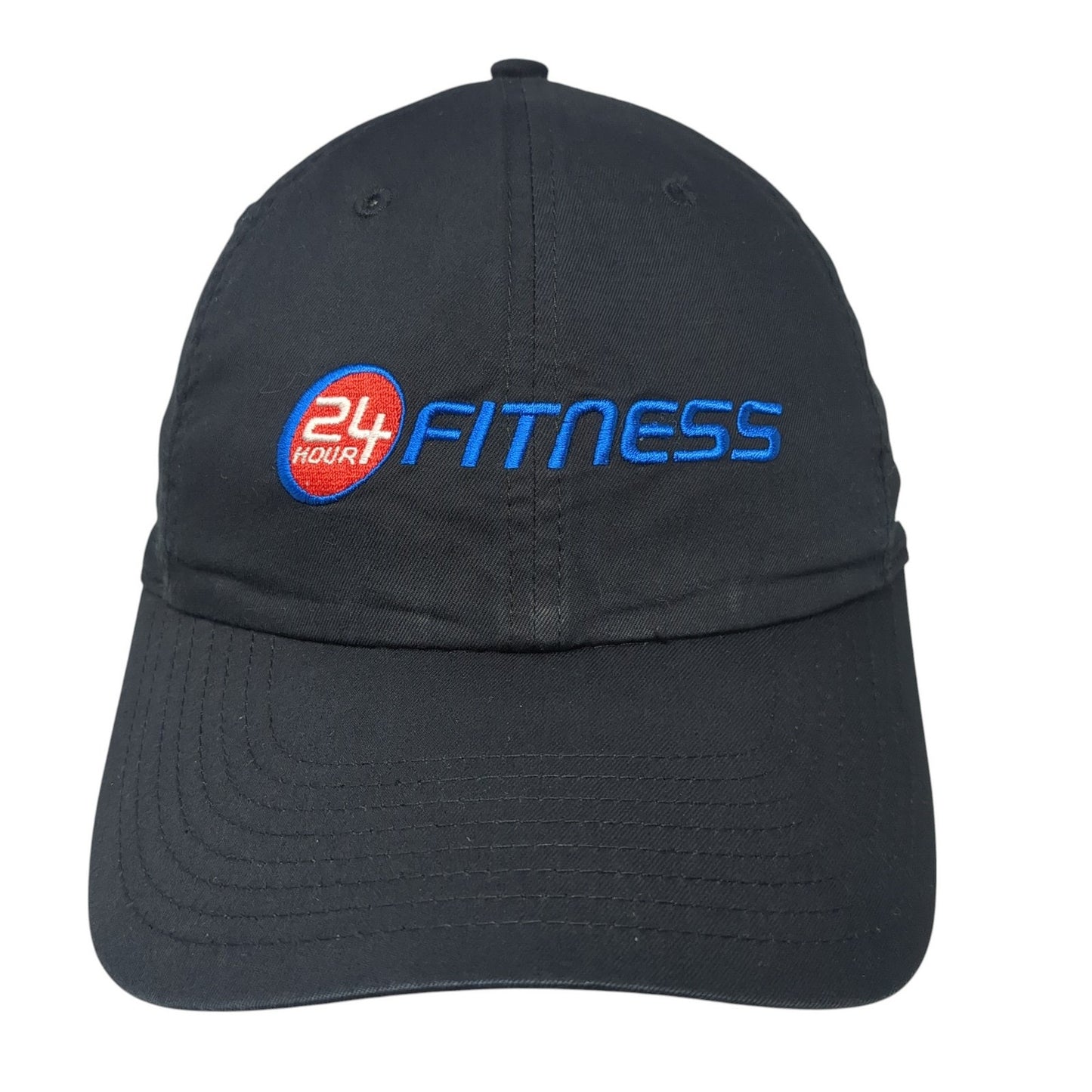 24 Hour Fitness Strapback Hat Black One Size USA Proud Sponsor Nike