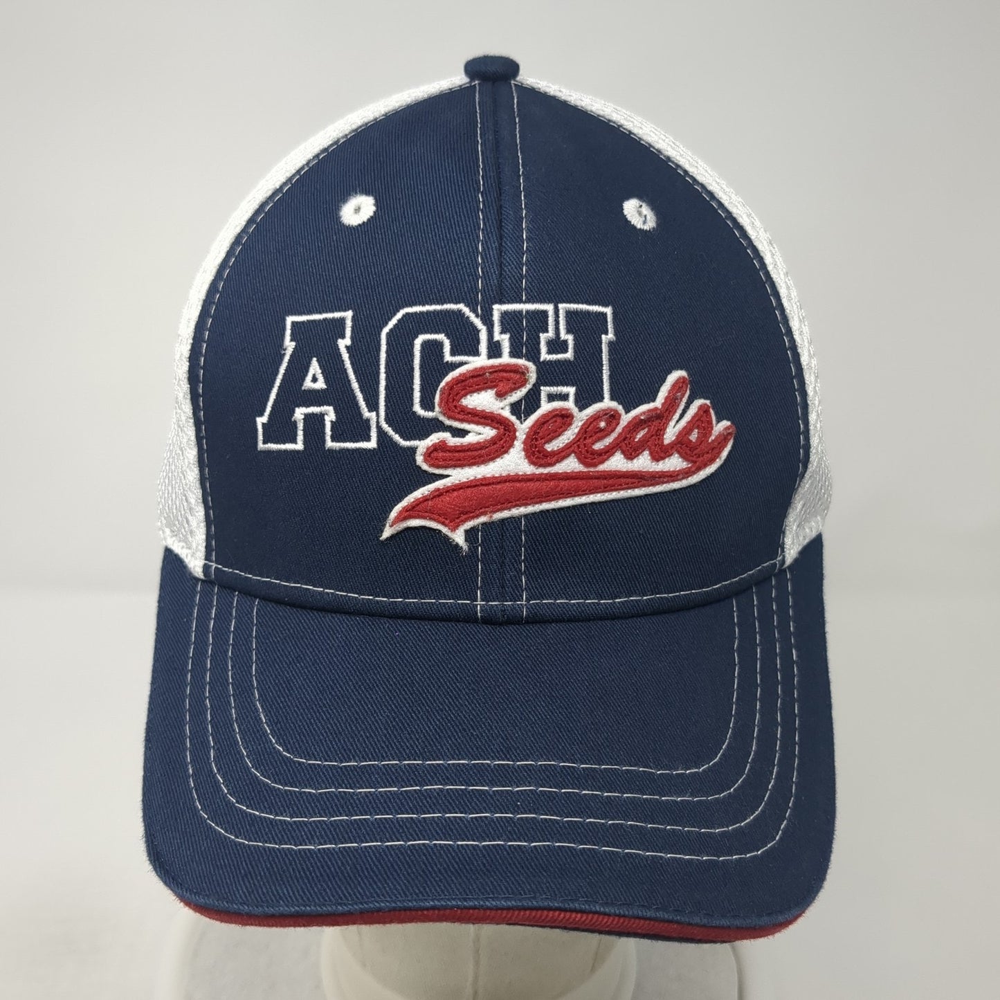 ACH Seeds Common Ground Trucker Hat Blue One Size Adjustable Mesh Back 6 Panel