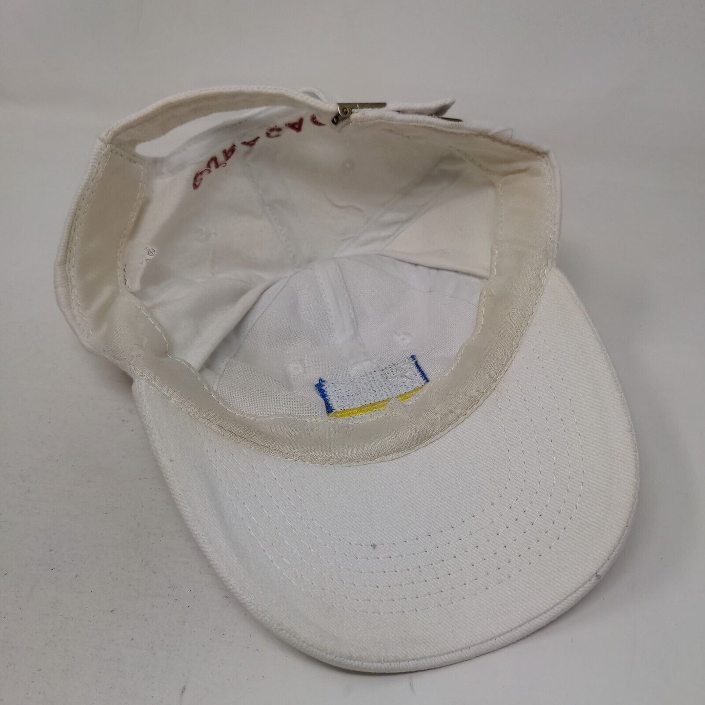 Flag Of Curacao Slideback Hat White One Size Emboidered Adjustable