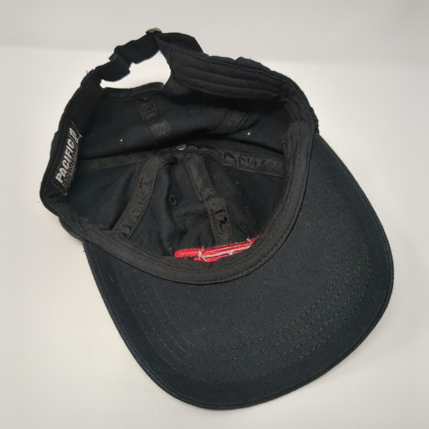 ESPN Slideback Hat Black One Size Adjustable Embroidered Pacific Headwear