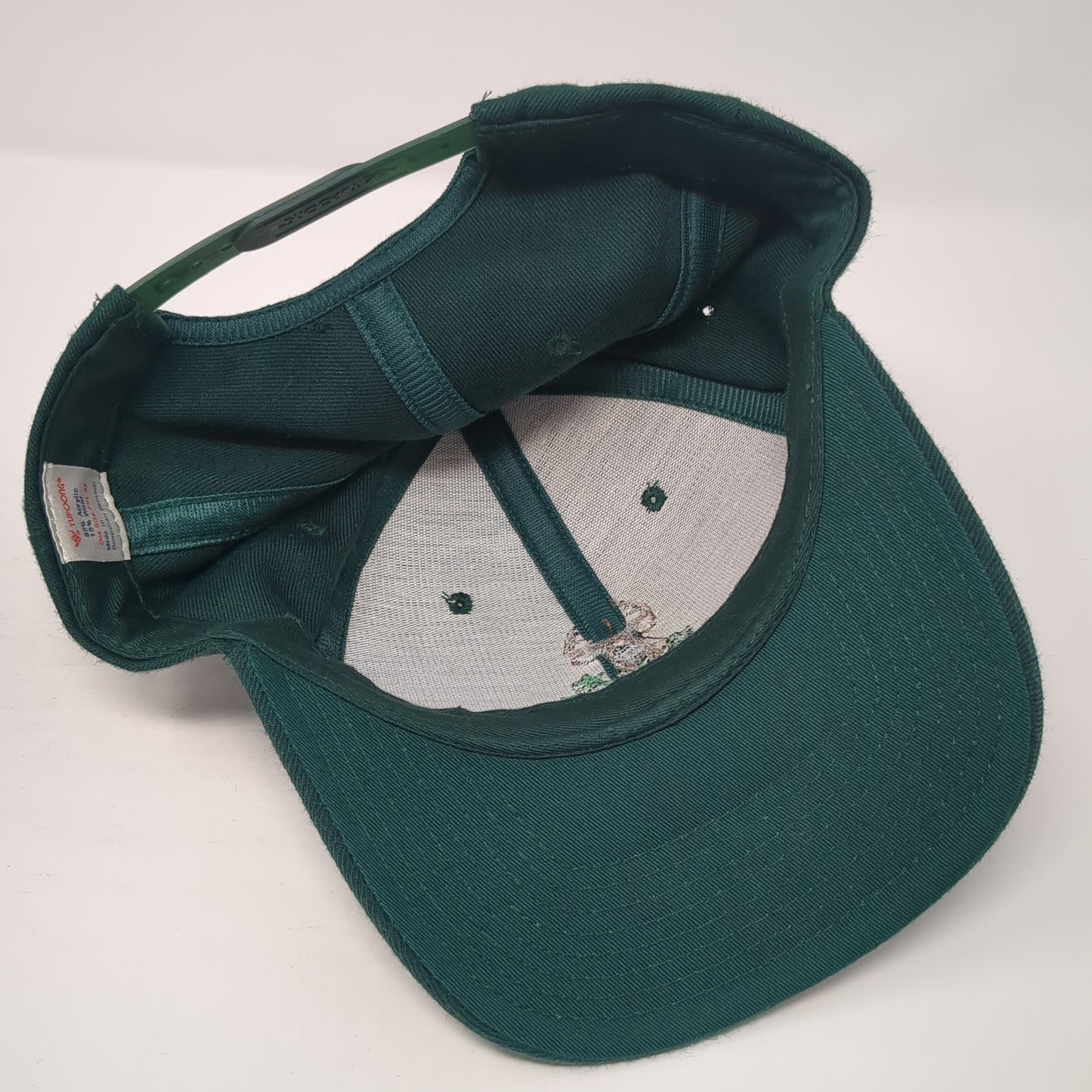 Deer Park Lumber Snapback Hat Green One Size Solid Embroidered Yupoong