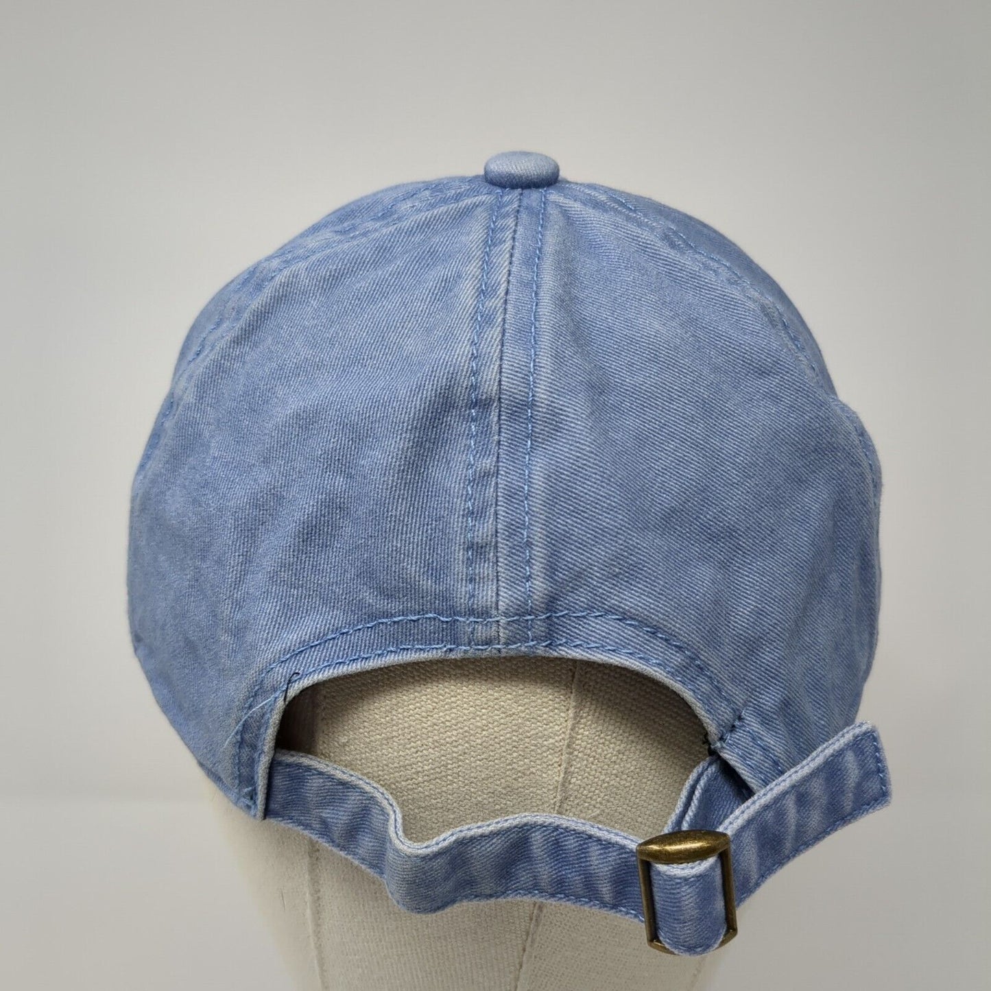 Mountain Slideback Hat Blue One Size Adjustable Embroidered 6 Panel