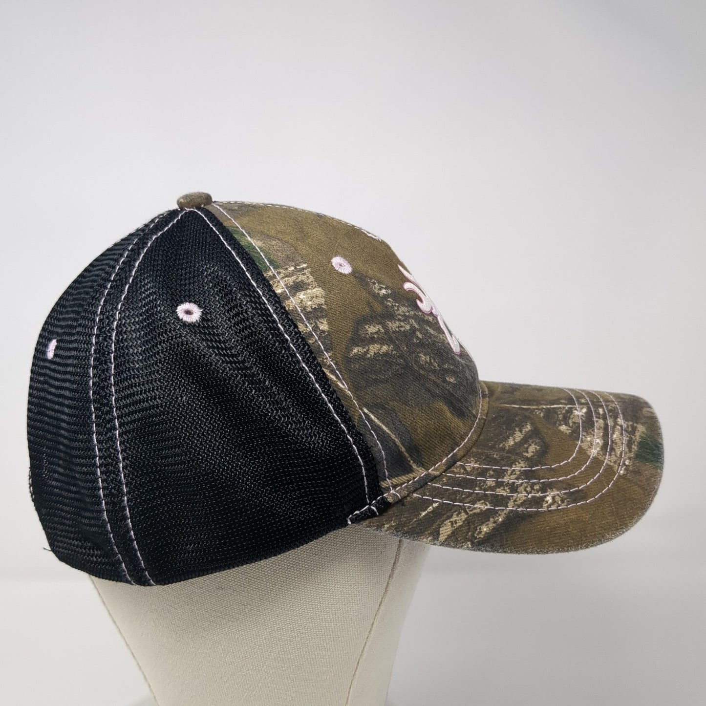 Browning Strapback Baseball Cap Multicolor One Size Adjustable Camo Mesh Back
