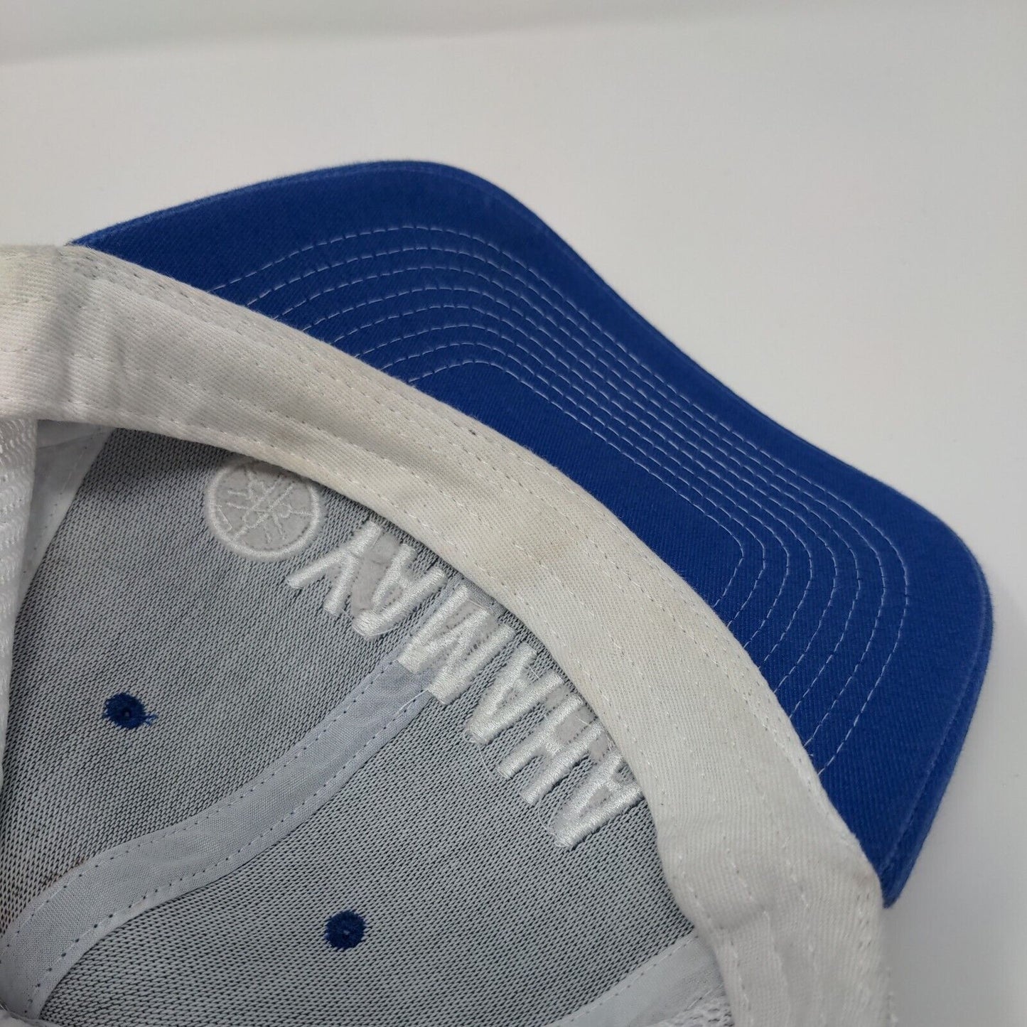 Yamaha Strapback Mesh Back Trucker Hat Blue OSFA Embroidered Colorblock
