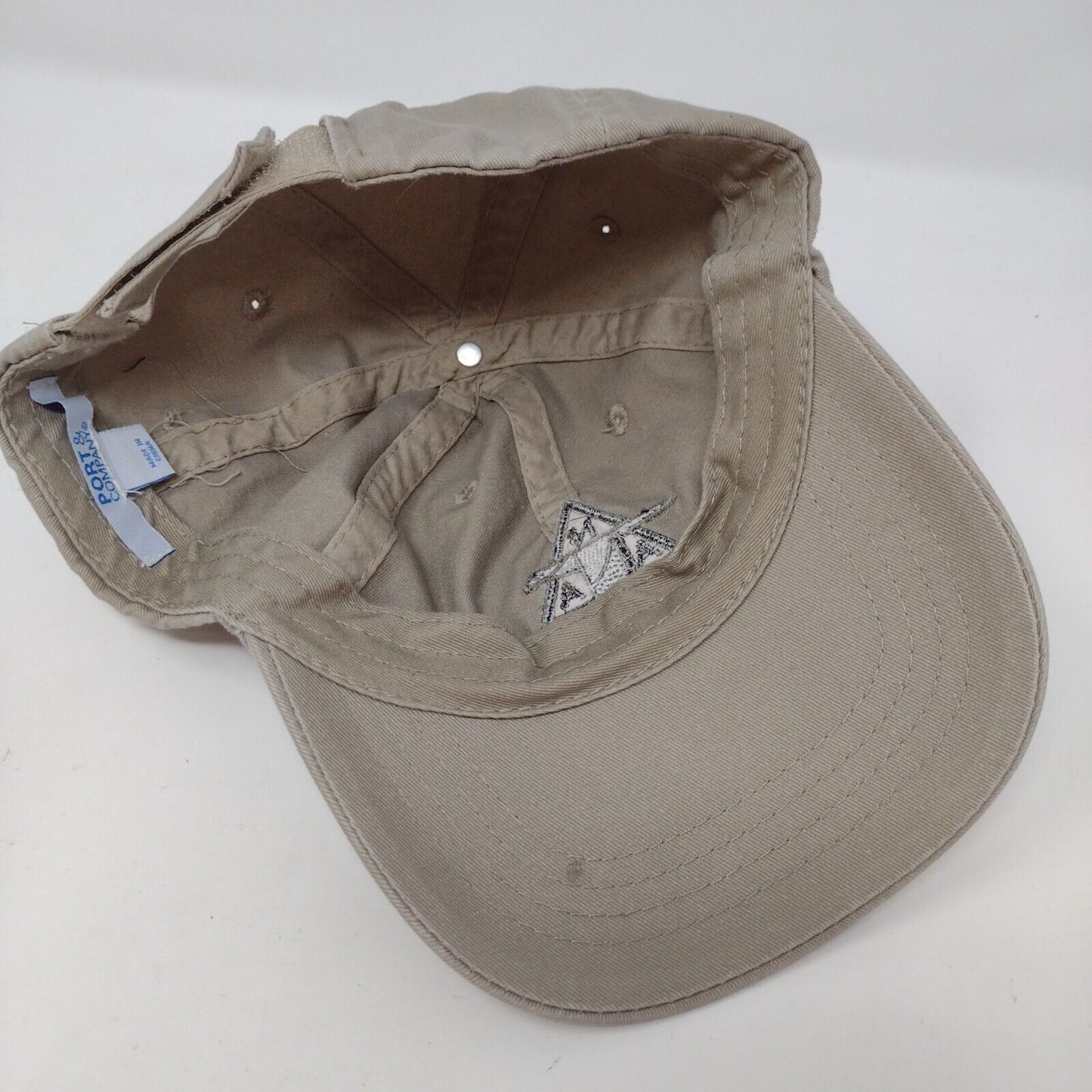 Ana Strapback Hat Tan One Size Adjustable Embroidered 6 Panel Port & Company