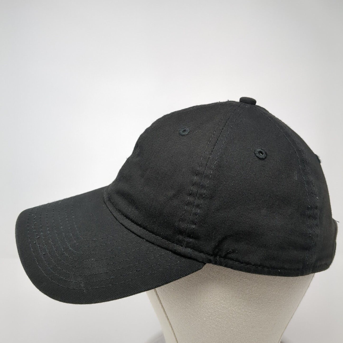 New Era Slideback Hat Black One Size Adjustable Embroidered 9Twenty 6 Panel