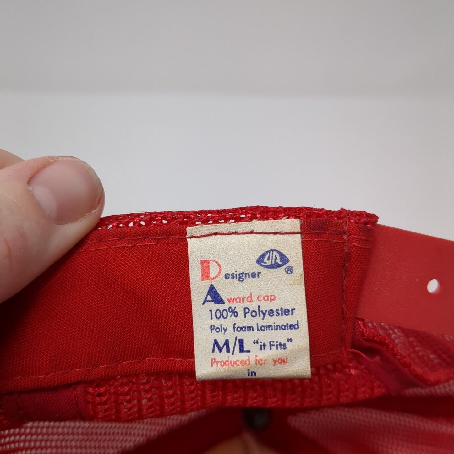 TWA Snapback Mesh Back Trucker Hat Red M/L Adjustable Colorblock