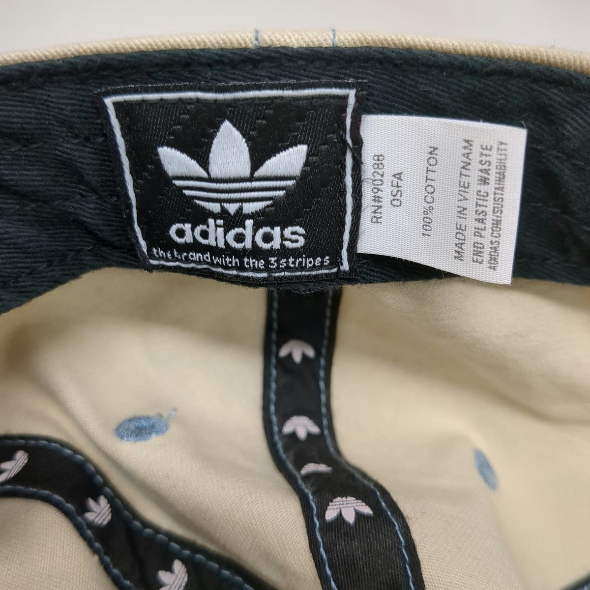Adidas Baseball Cap Blue One Size Embroidered Trefoil Logo Hat Slideback Denim