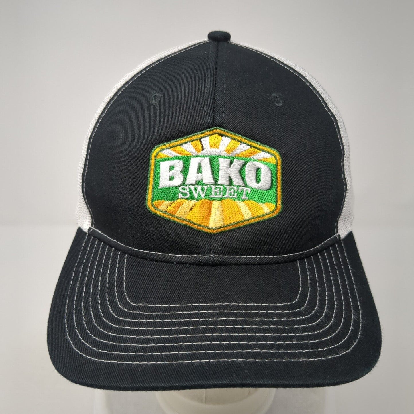 BAKO Sweet Snapback Trucker Hat Black One Size Adjustable Mesh Port Authority