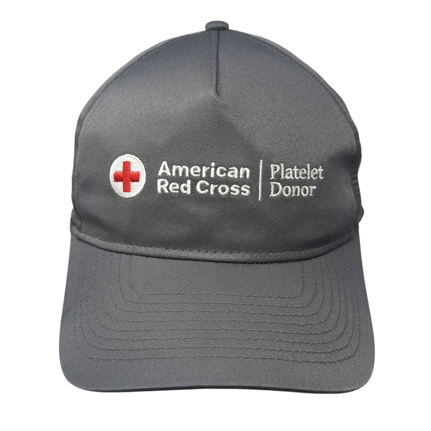 American Red Cross Baseball Cap Gray One Size Adjustable Embroidered 6 Panel