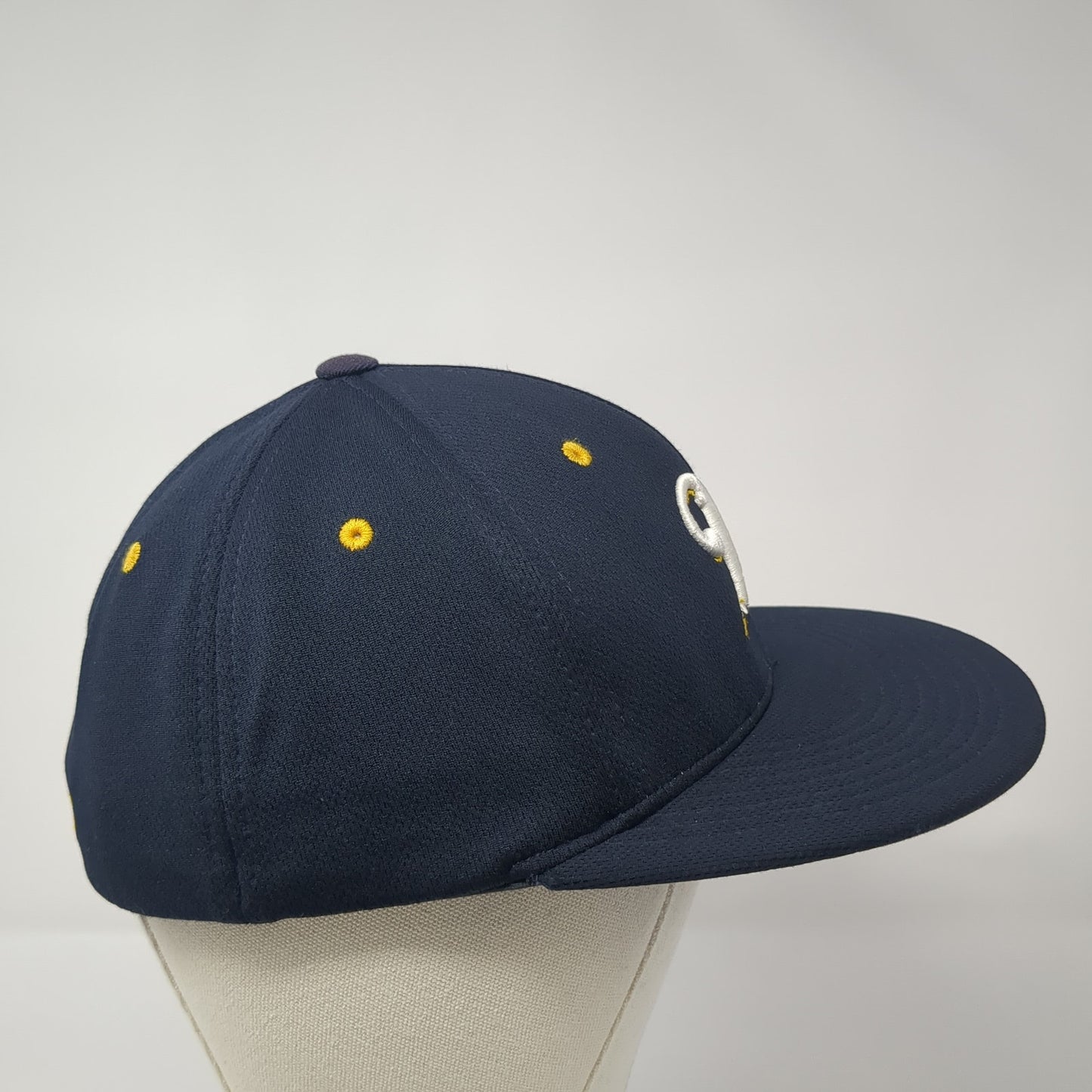 M Warriors Fitted Hat Blue 7 3/8 Embroidered Logo Pacific Headwear